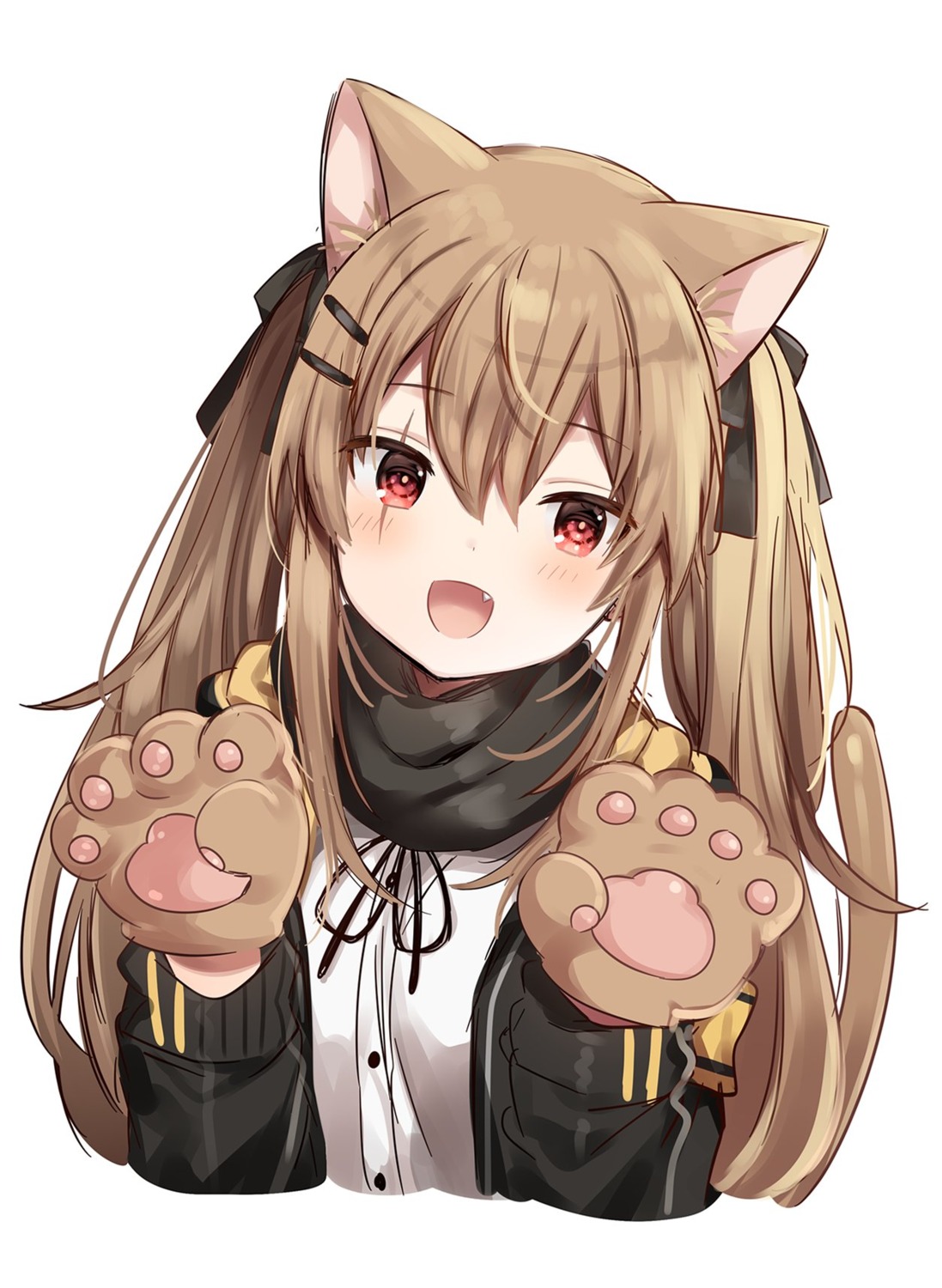 animal_ears girls_frontline mafuyu_(chibi21) nekomimi tail ump9_(girls_frontline)