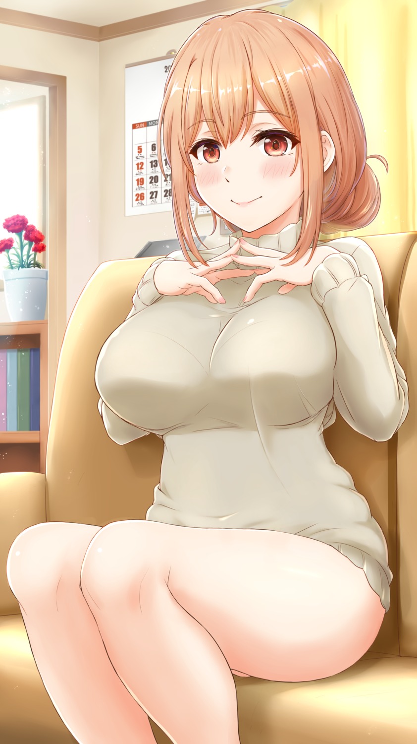breast_hold inanaki_shiki sweater yahari_ore_no_seishun_lovecome_wa_machigatteiru. yuigahama_yui's_mother