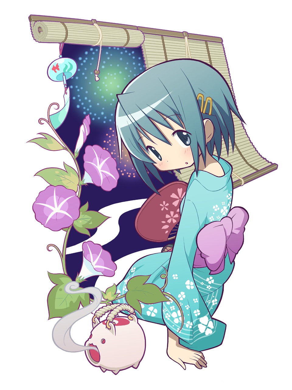 gecchu miki_sayaka puella_magi_madoka_magica yukata