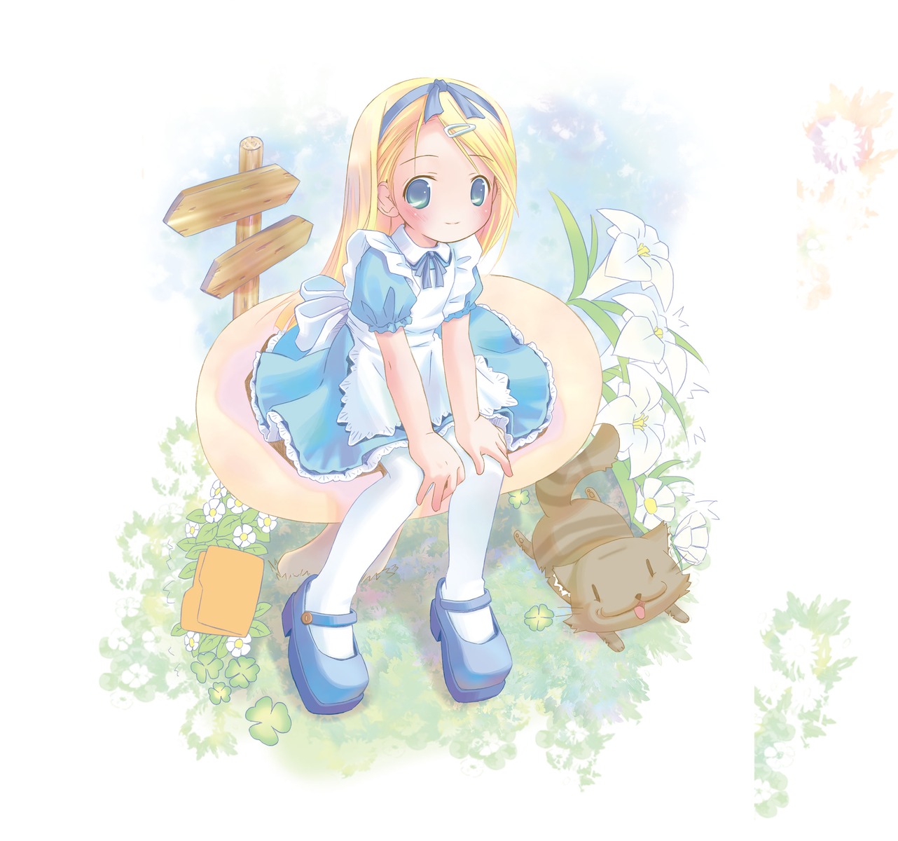 alice alice_in_wonderland dress neko pantyhose pop