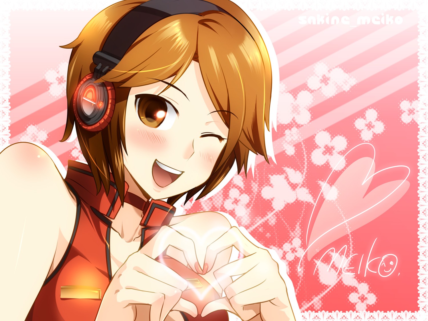 caffein meiko vocaloid wallpaper