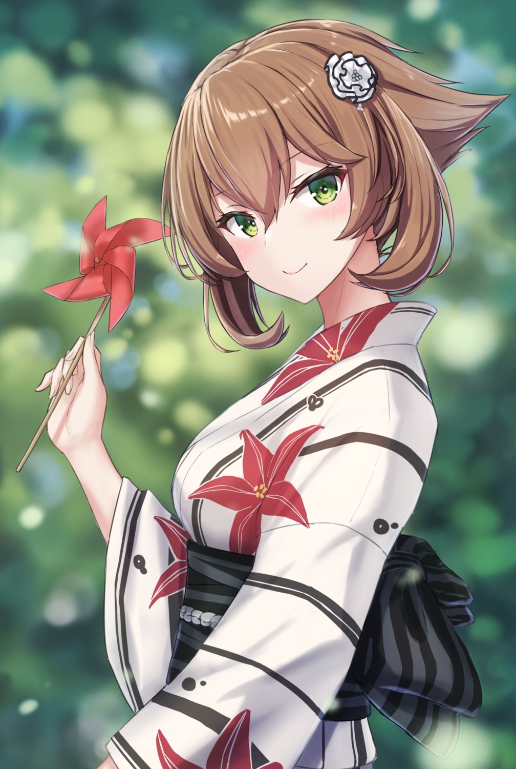 kantai_collection monoku mutsu_(kancolle) yukata