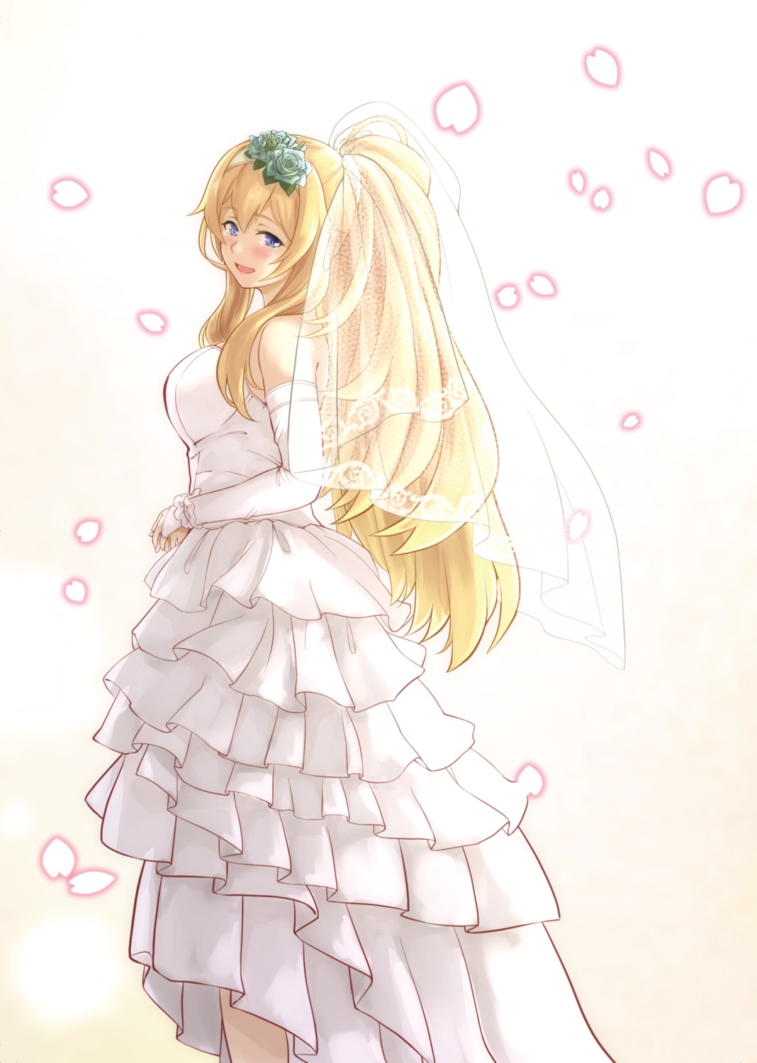 chaigidhiell dress gambier_bay_(kancolle) kantai_collection wedding_dress