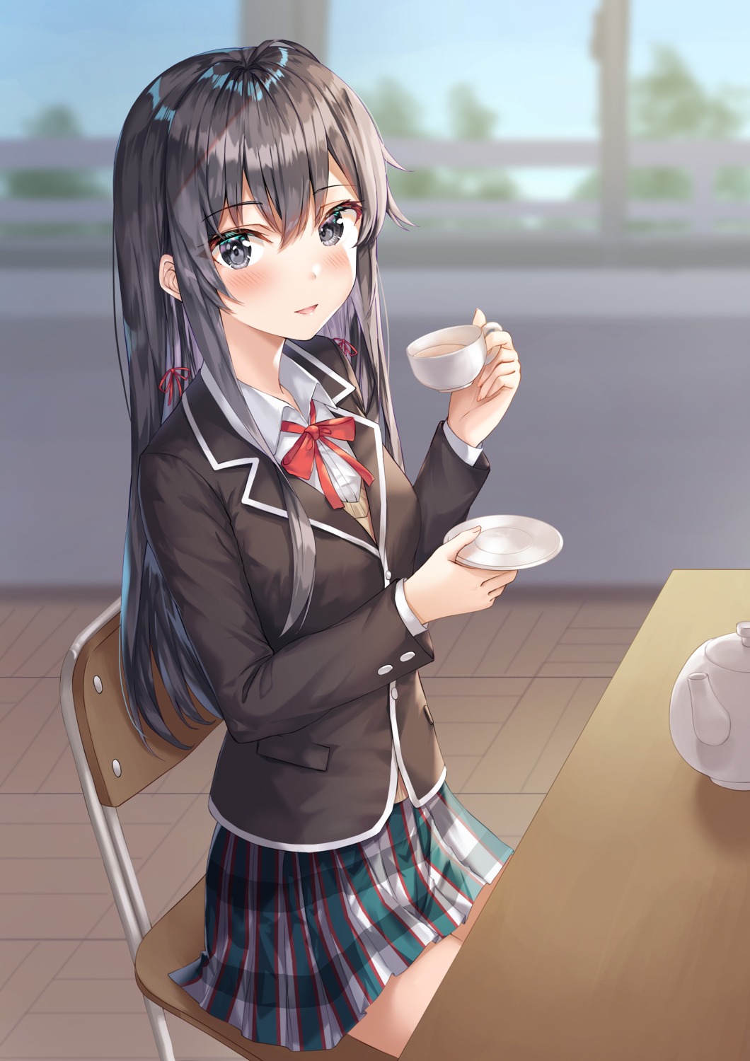 kokose seifuku sweater yahari_ore_no_seishun_lovecome_wa_machigatteiru. yukinoshita_yukino