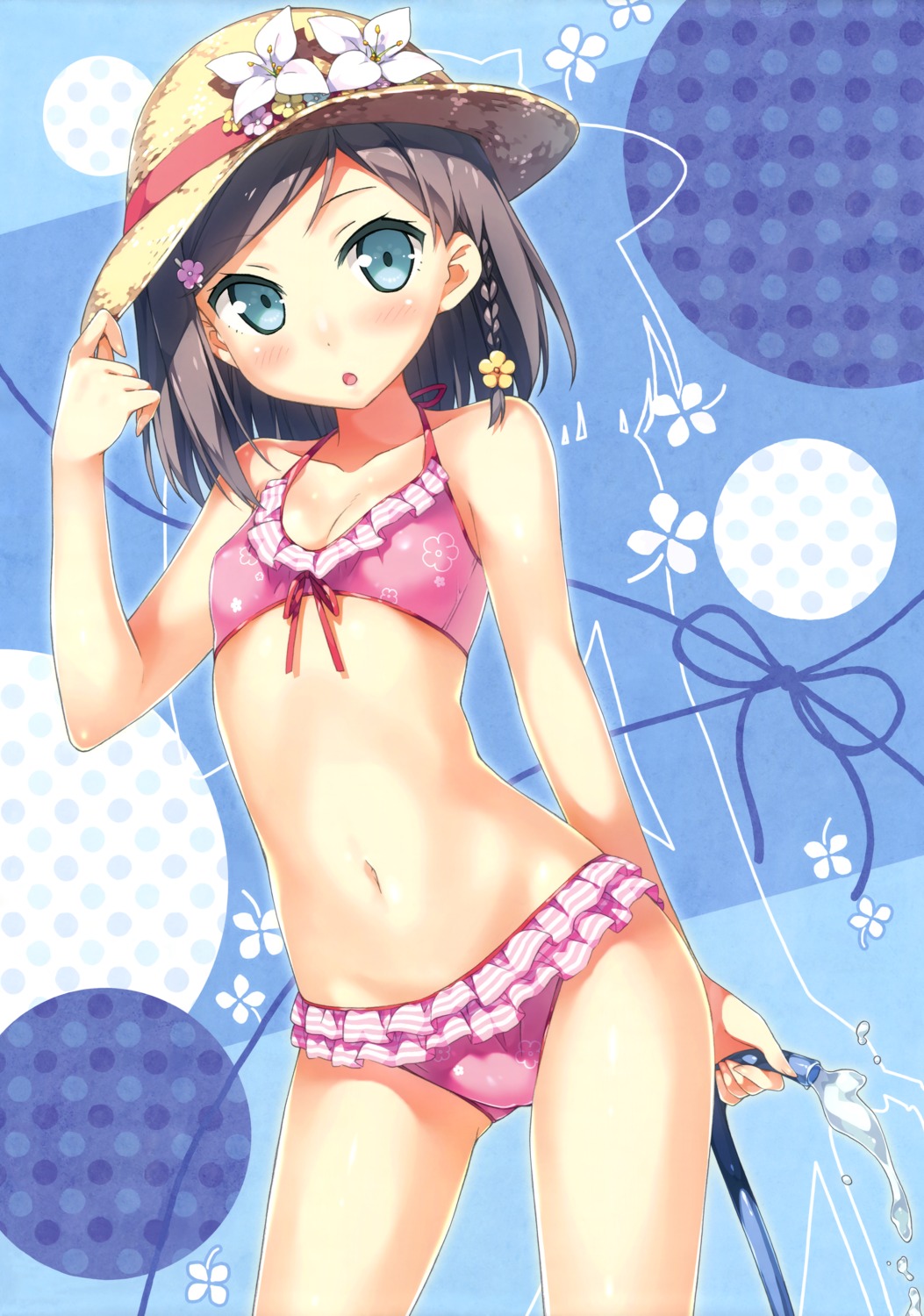bikini cleavage detexted hentai_ouji_to_warawanai_neko kantoku loli swimsuits tsutsukakushi_tsukiko