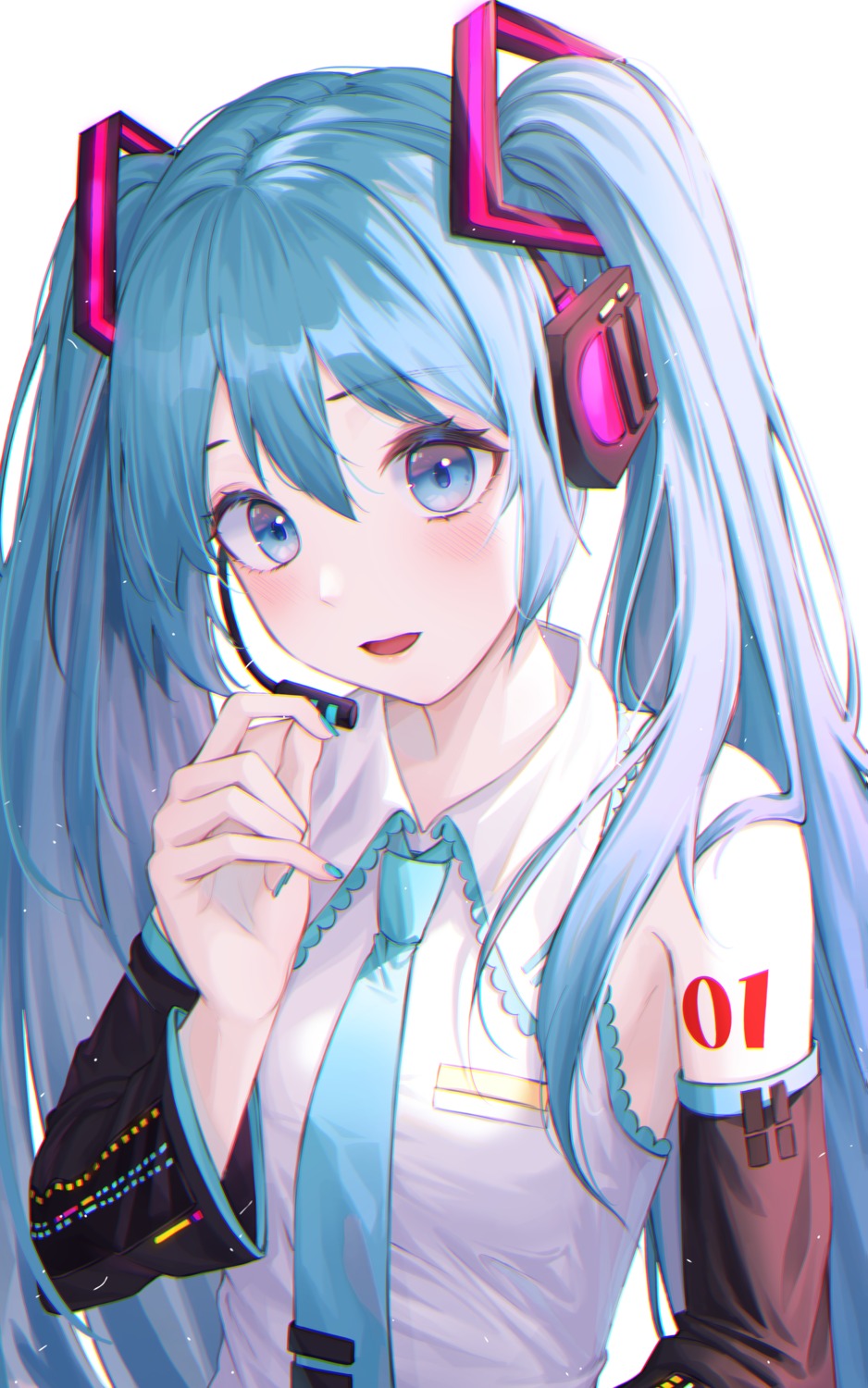 hatsune_miku headphones kongsi tattoo vocaloid