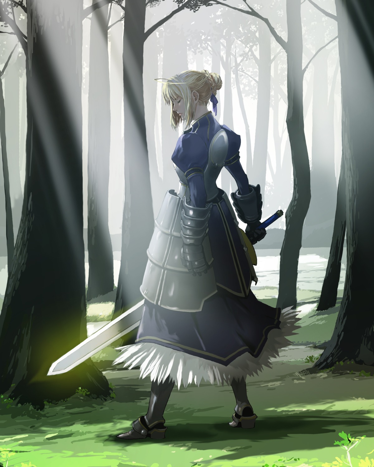 armor dress enami_katsumi fate/stay_night saber sword