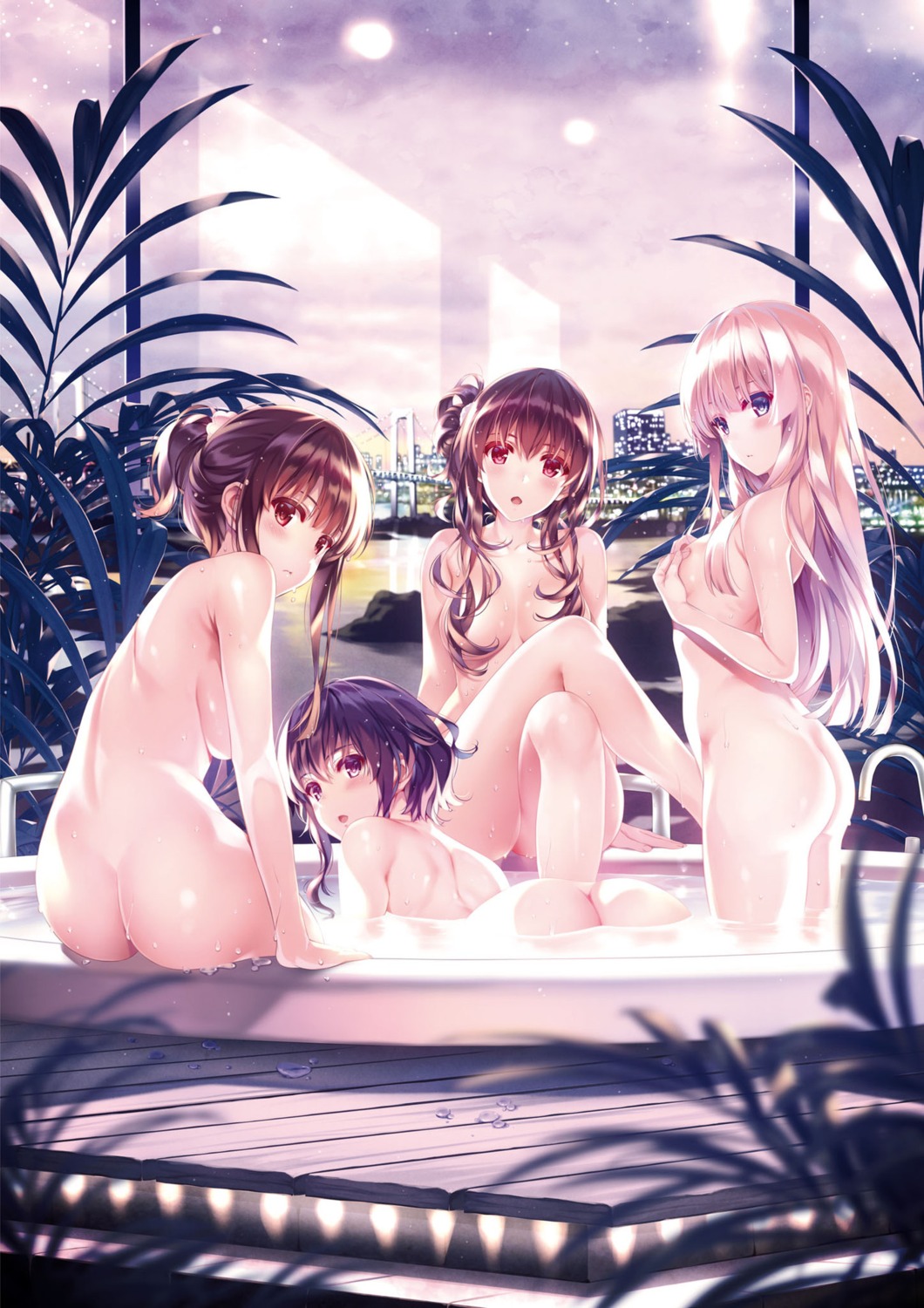 ass bathing breast_hold hyoudou_michiru kasumigaoka_utaha katou_megumi misaki_kurehito naked saenai_heroine_no_sodatekata sawamura_spencer_eriri wet