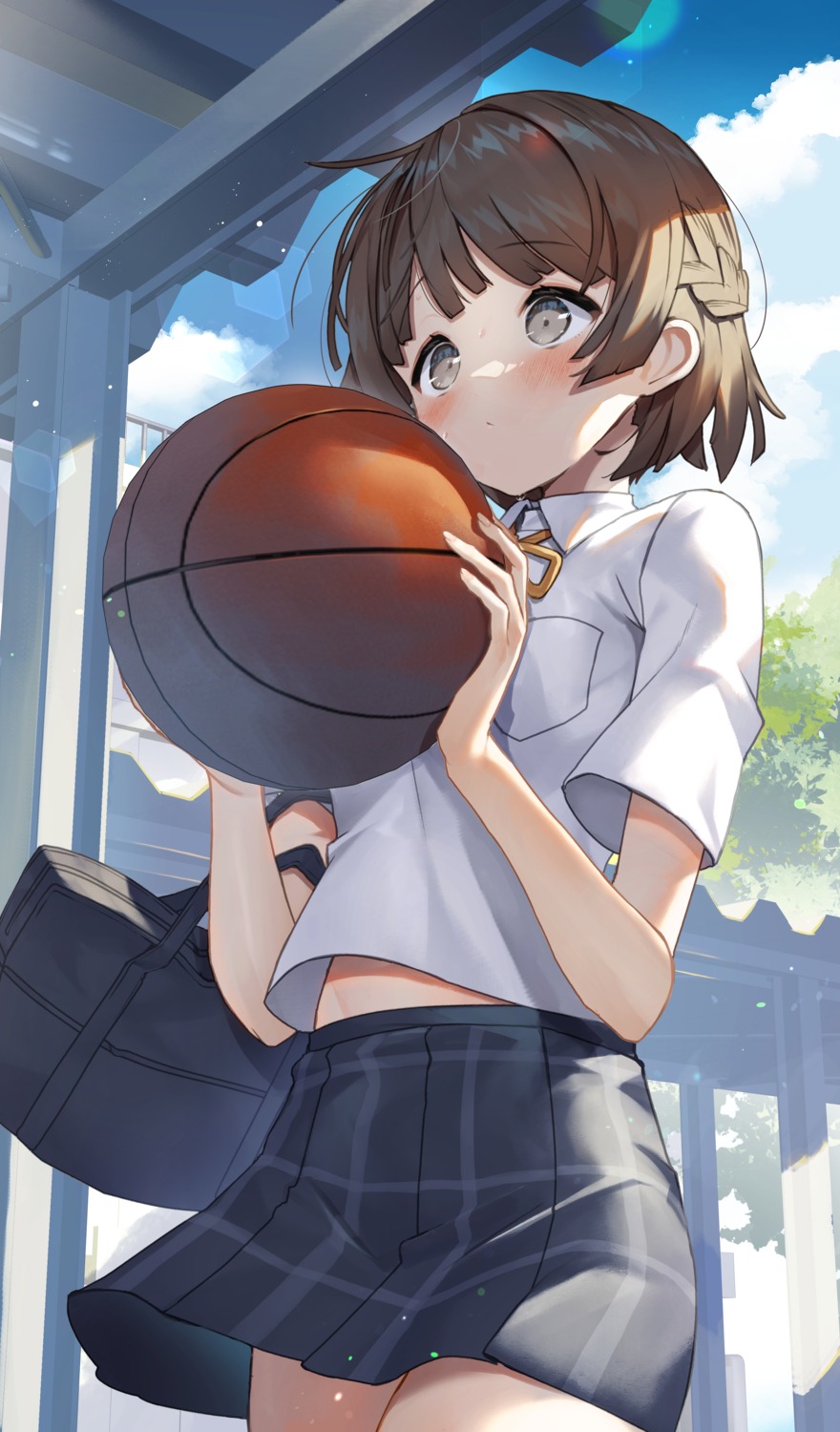 basketball scottie seifuku skirt_lift