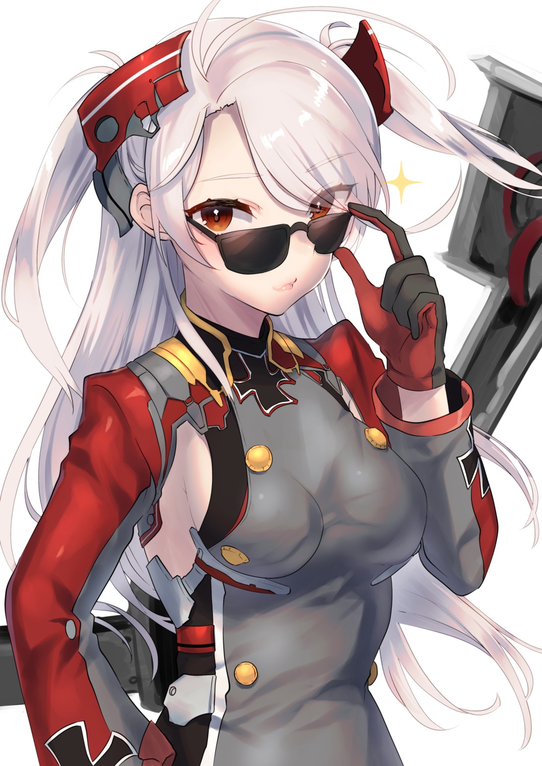 azur_lane megane mizuki_eiru_(akage_kurage) prinz_eugen_(azur_lane) uniform