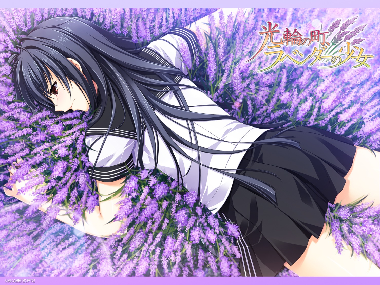 alpha kourin_no_machi_lavender_no_shoujo sakuragi_hikaru seifuku wallpaper