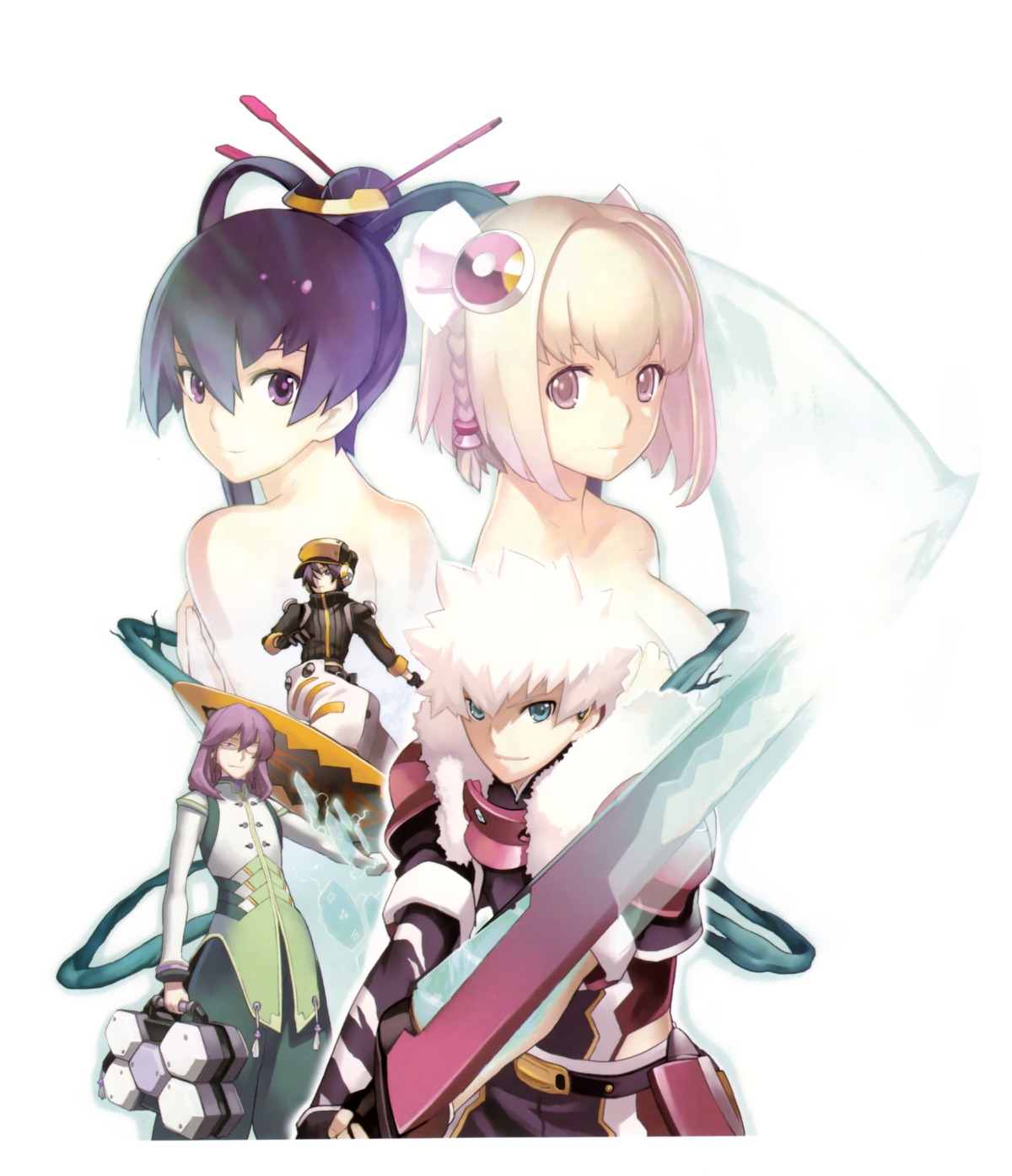 aoto ar_tonelico ar_tonelico_3 finnel hikari_gojou nagi_ryou naked saki_(ar_tonelico) tatsumi