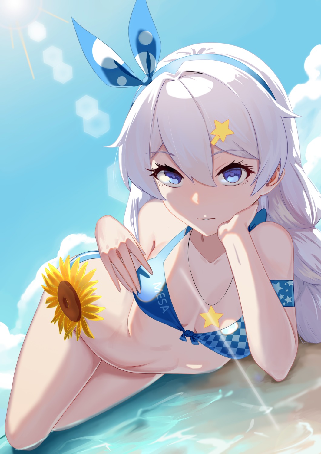 benghuai_xueyuan bikini breast_hold cleavage honkai_impact jliaan kiana_kaslana swimsuits wet