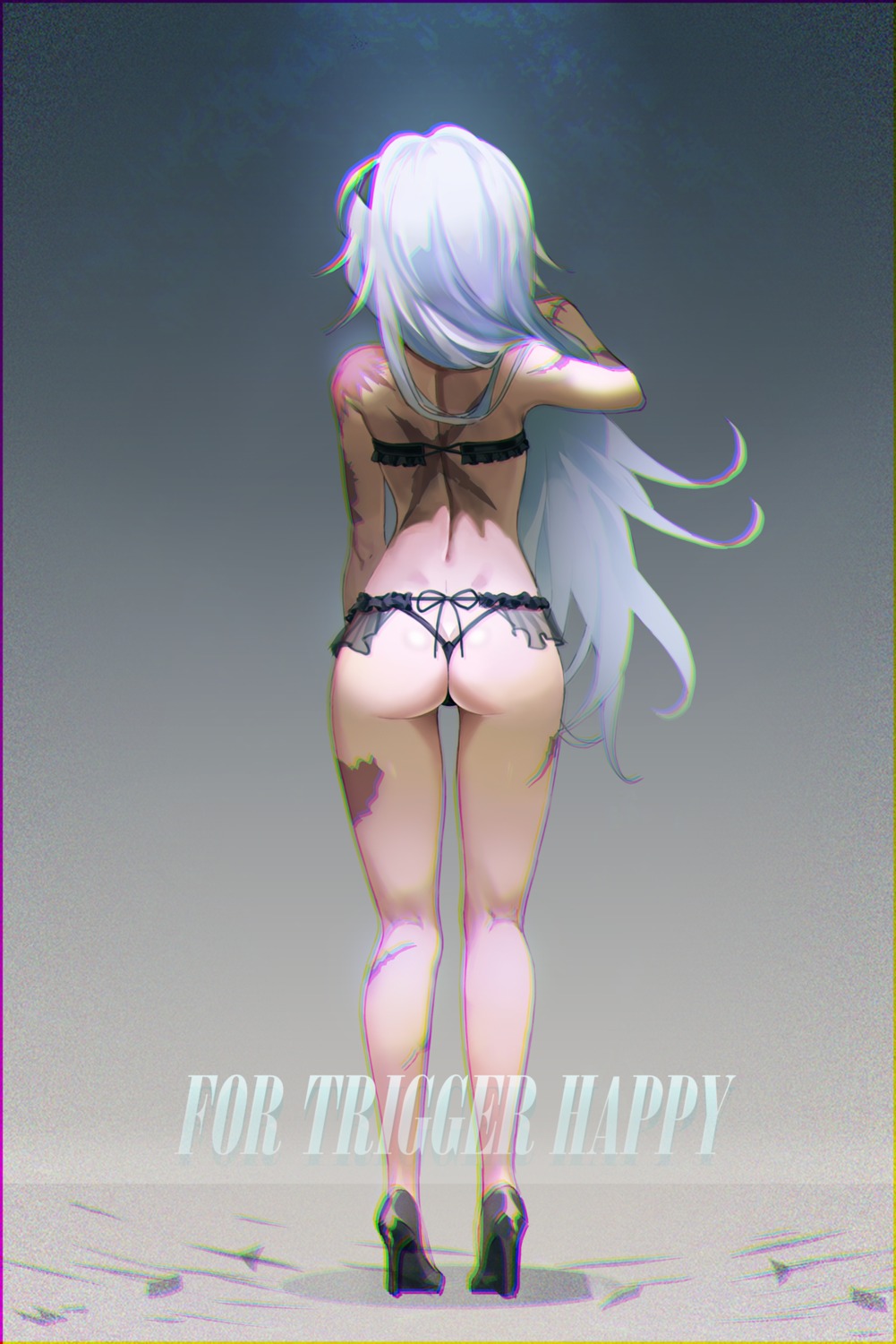 ass bra dano girls_frontline heels pantsu thong thunder_(girls_frontline)