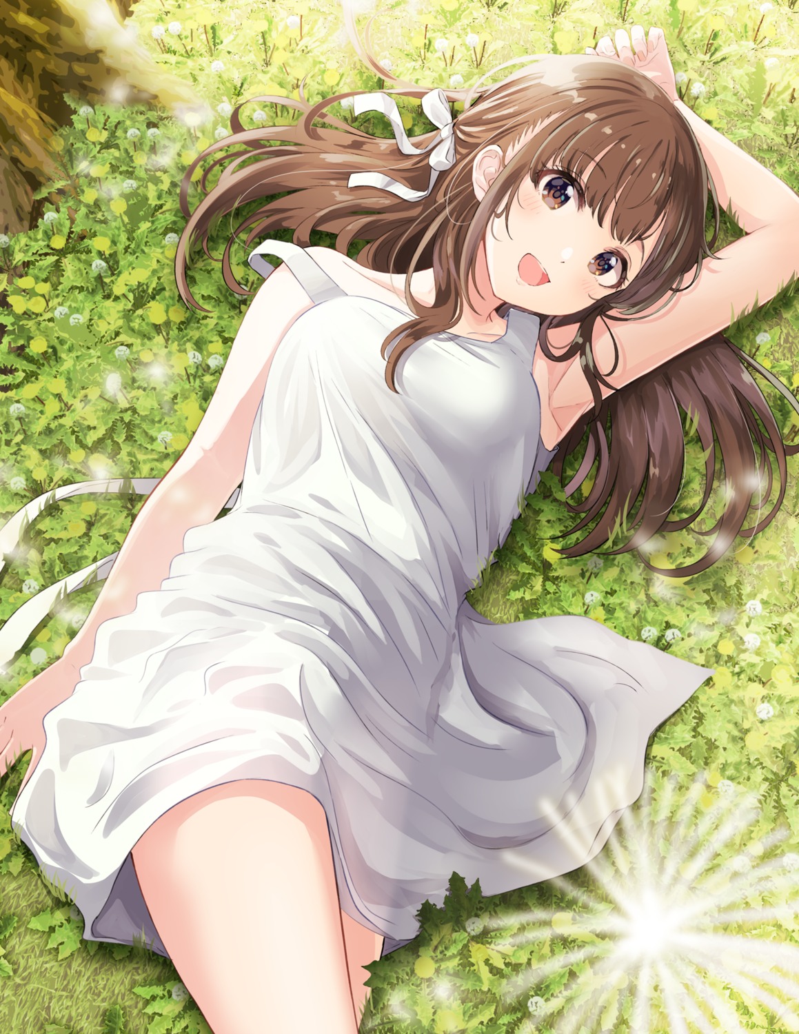 dress see_through shiokazunoko summer_dress