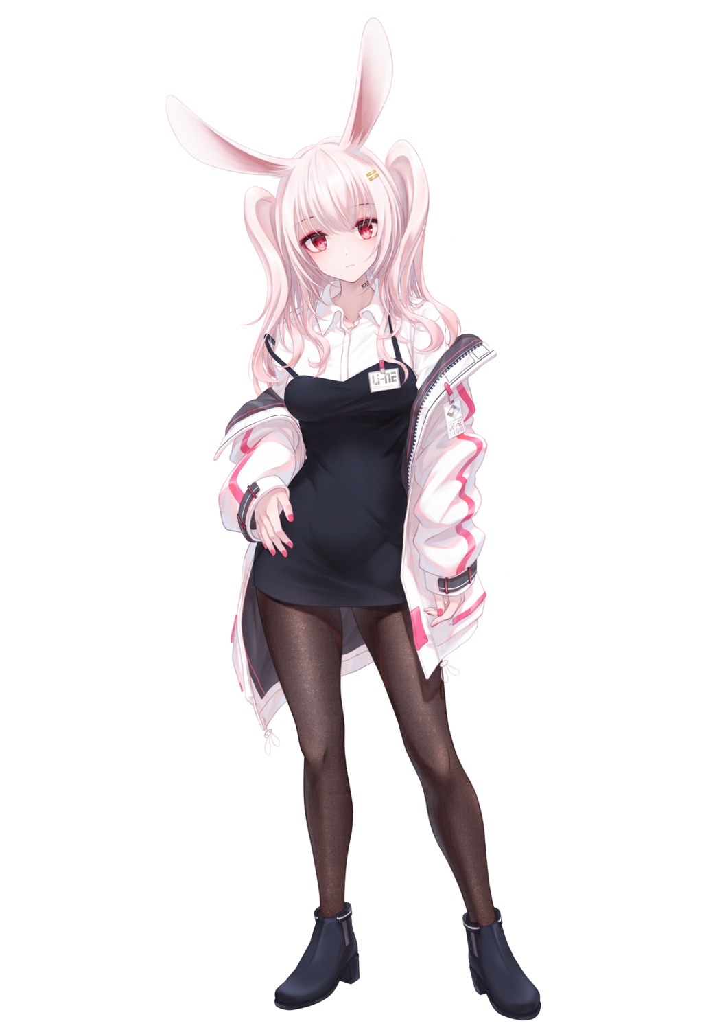 animal_ears bae.c bunny_ears dress heels pantyhose