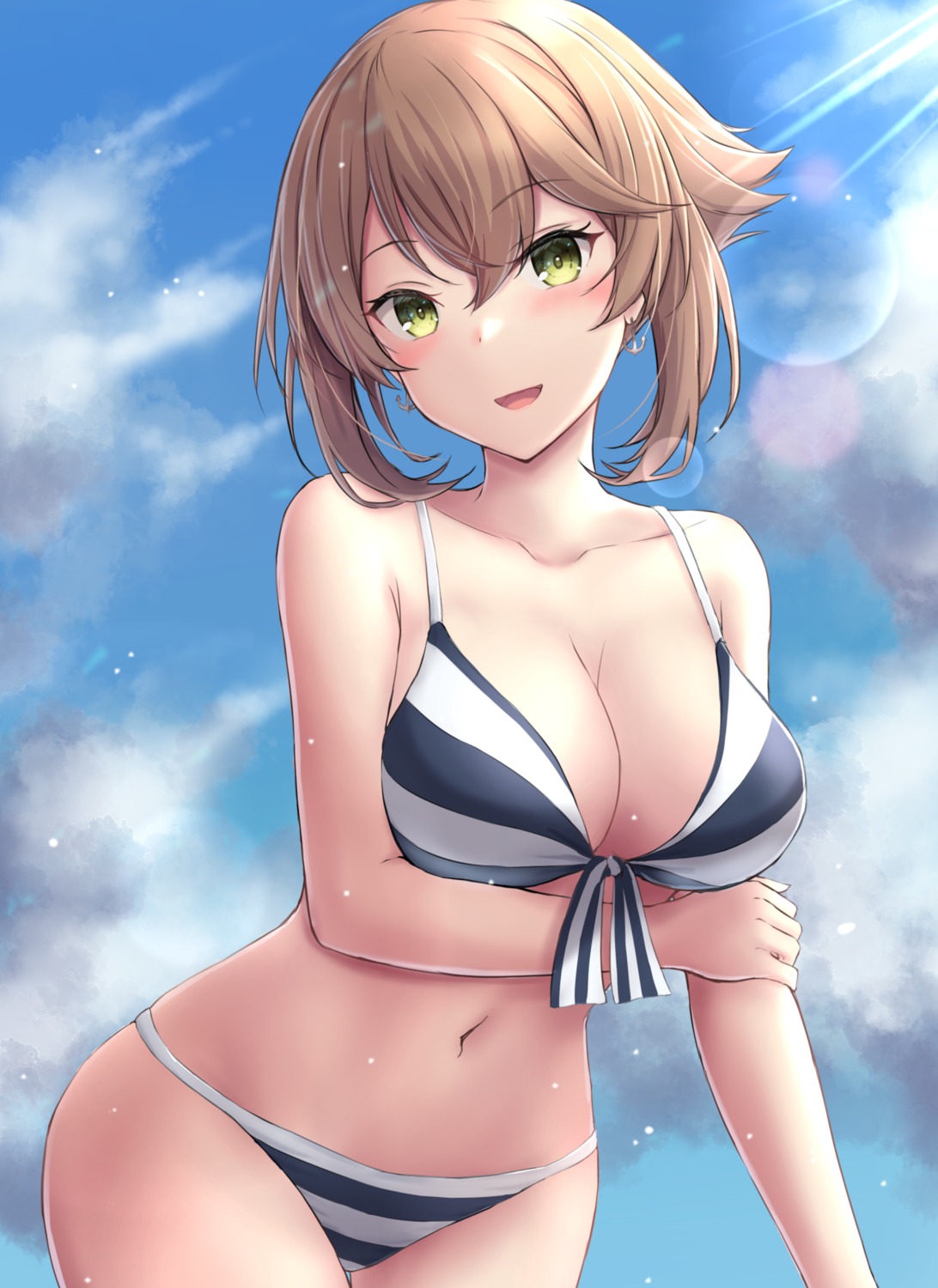 bikini kantai_collection monoku mutsu_(kancolle) swimsuits