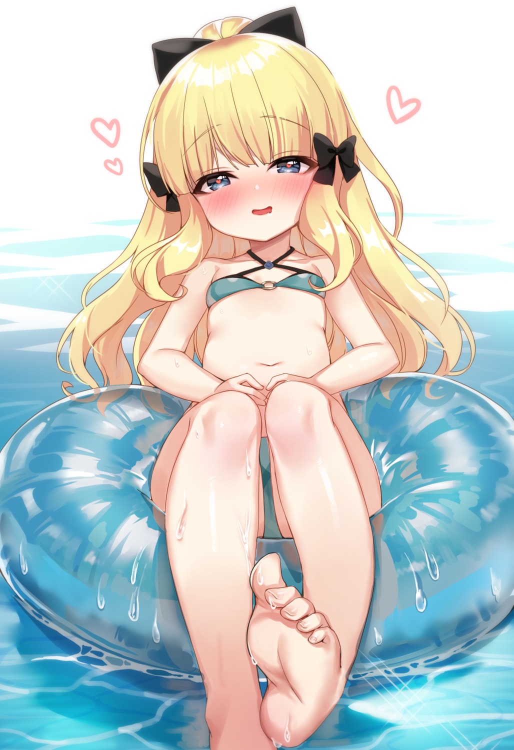 bikini feet loli picter princess_connect! princess_connect!_re:dive sasaki_saren swimsuits wet