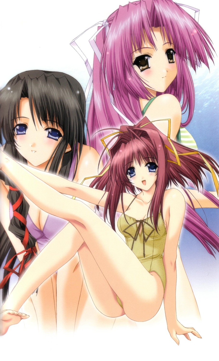 3ldk cleavage kimizuka_aoi miyashita_ayase senoh_chihogi senoh_yomogi swimsuits