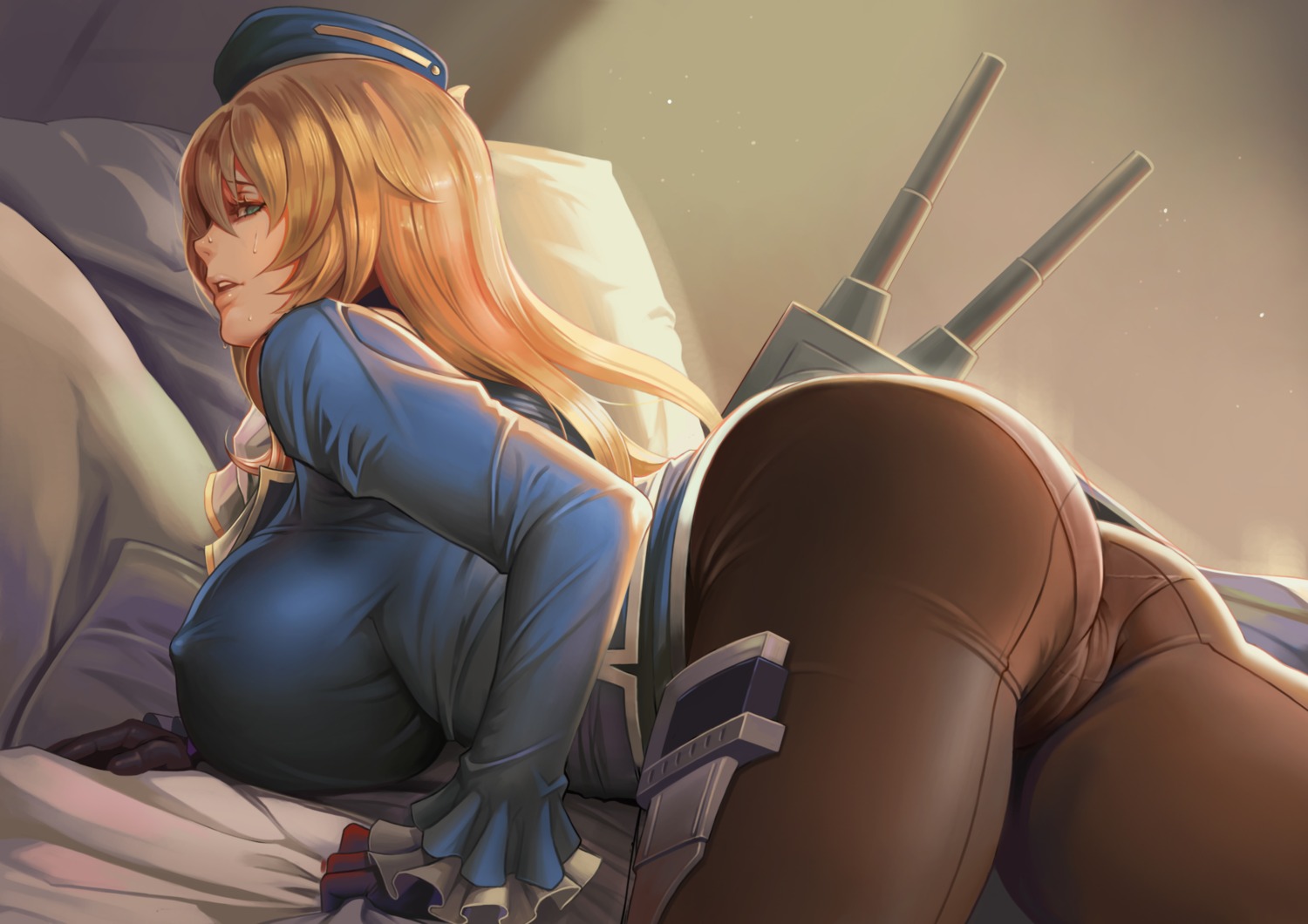 ass atago_(kancolle) cameltoe dantewontdie erect_nipples kantai_collection pantsu pantyhose uniform