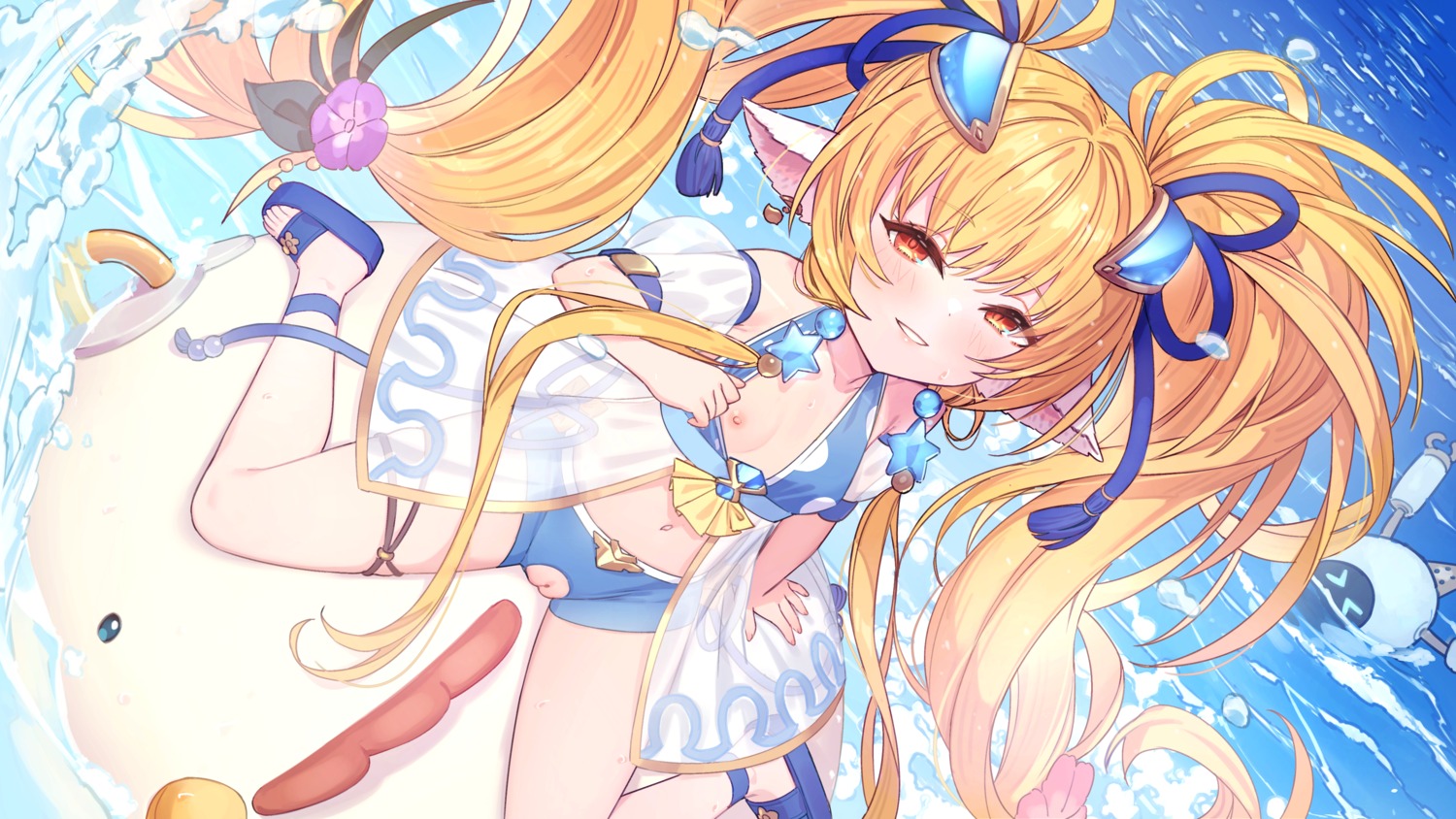 animal_ears granblue_fantasy loli nipples pussy wallpaper yellowpaint.