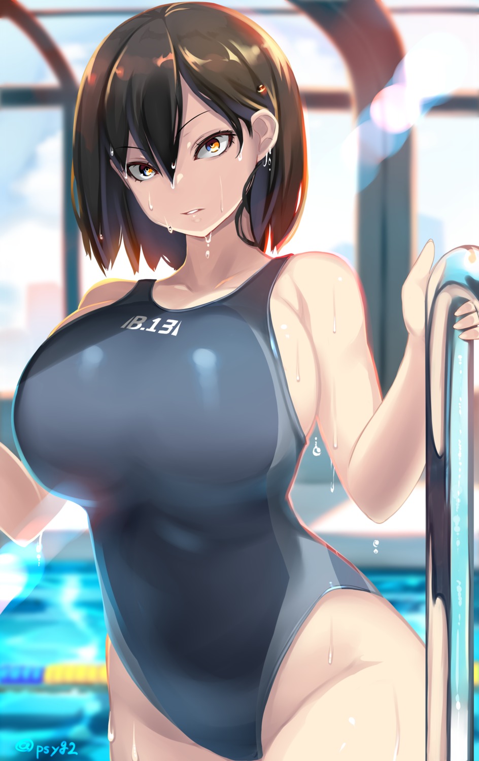 shiki_(psychedelic_g2) swimsuits wet