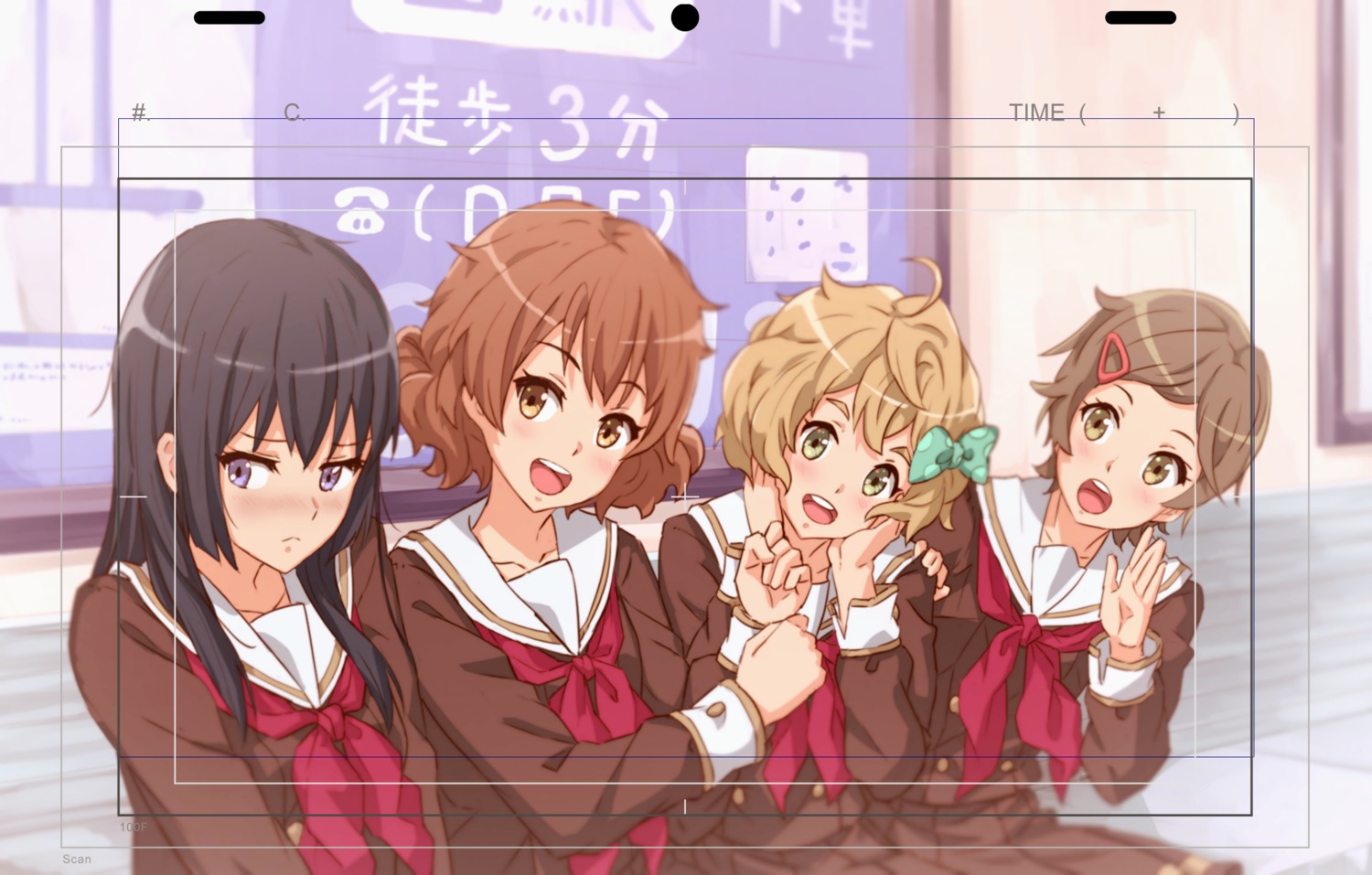 hibike!_euphonium katou_hazuki_(hibike!_euphonium) kawashima_sapphire kazeno kousaka_reina oumae_kumiko seifuku