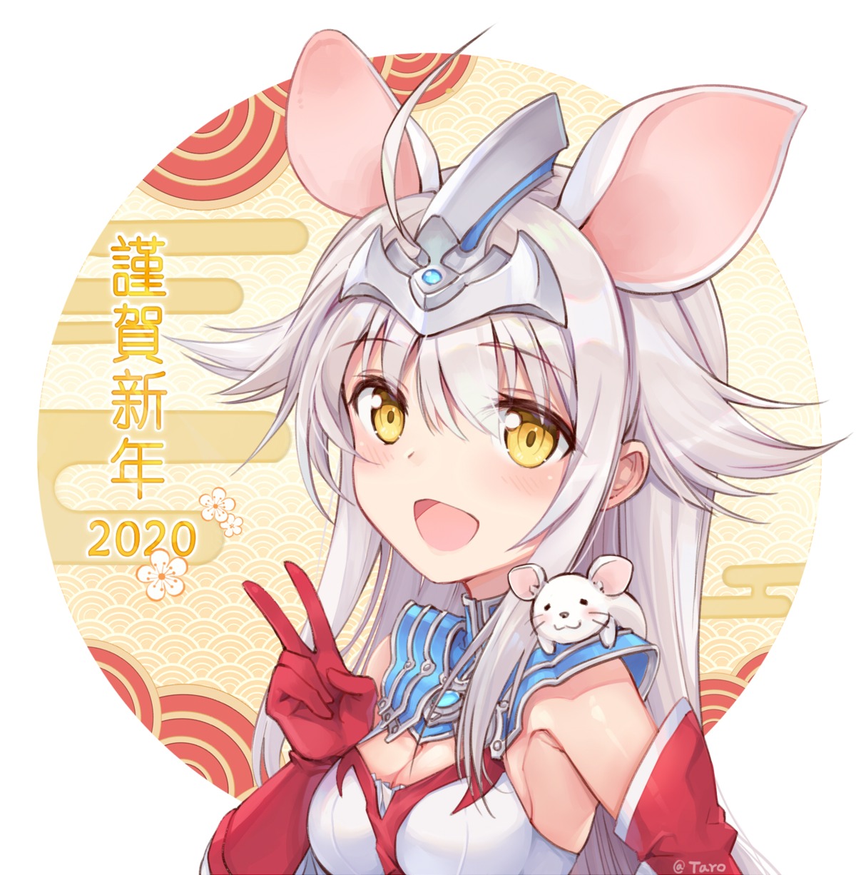 animal_ears armor cleavage taro_(ultrataro) ultraman ultraman_taiga