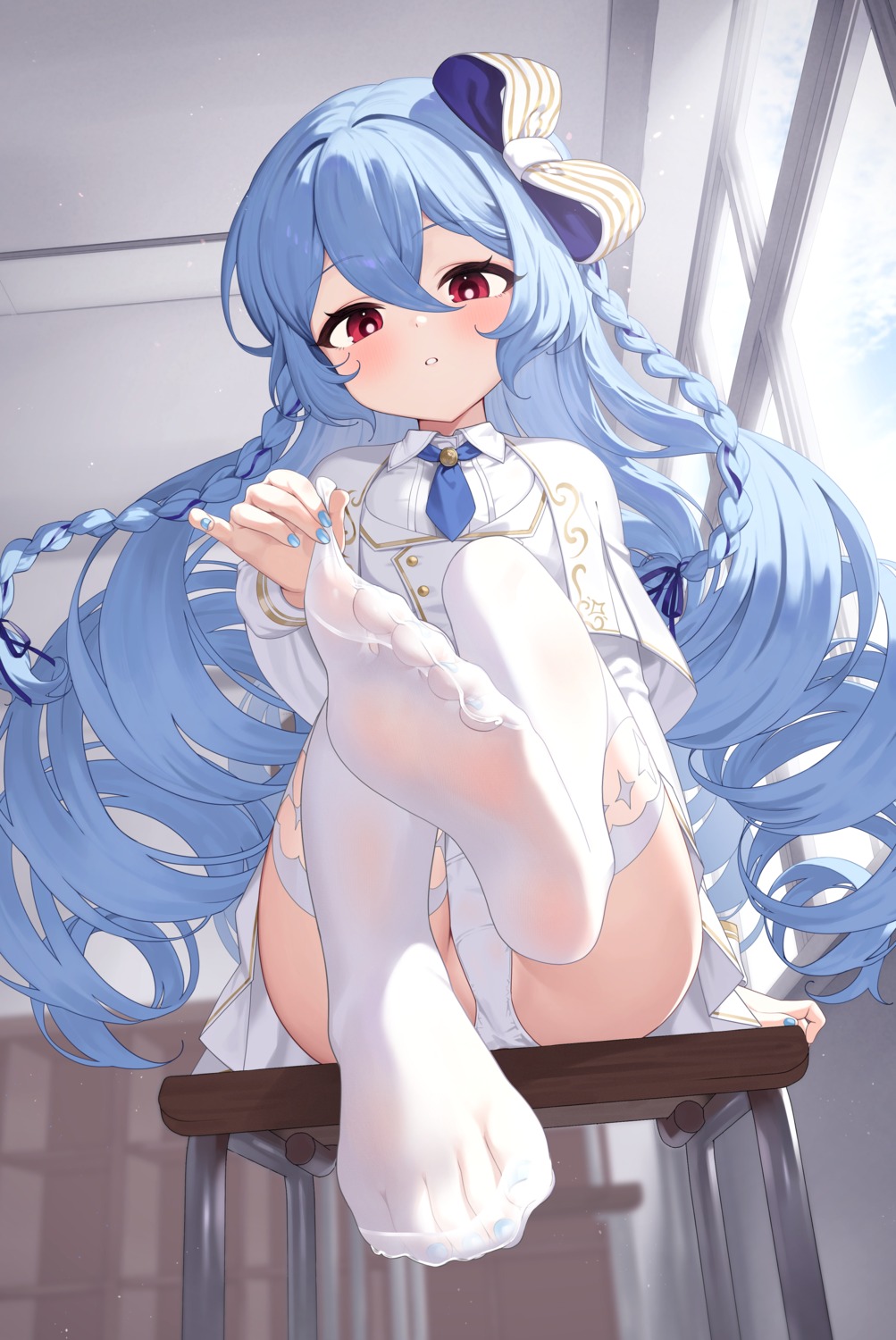 feet hectyne loli pantsu skirt_lift thighhighs undressing