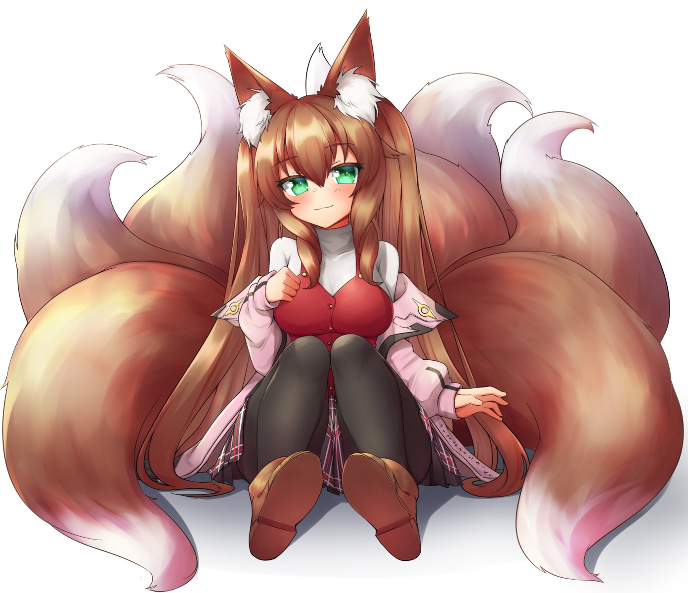 animal_ears kitsune klaius pantyhose plushmallow tail