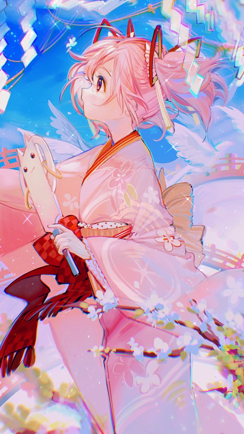 kaname_madoka kimono kyubey puella_magi_madoka_magica rumoon