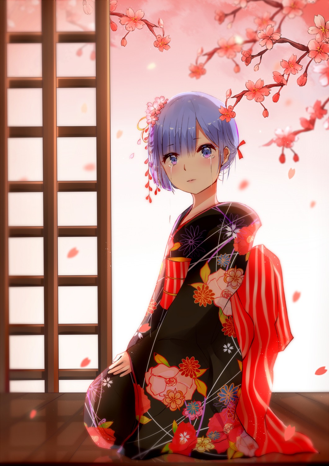 kimono milktower re_zero_kara_hajimeru_isekai_seikatsu rem_(re_zero)