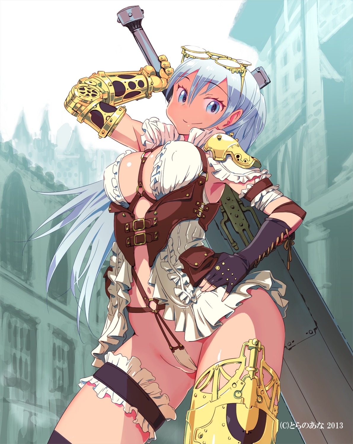 cleavage erect_nipples garter harem_gain megane sword thighhighs toranoana zasha