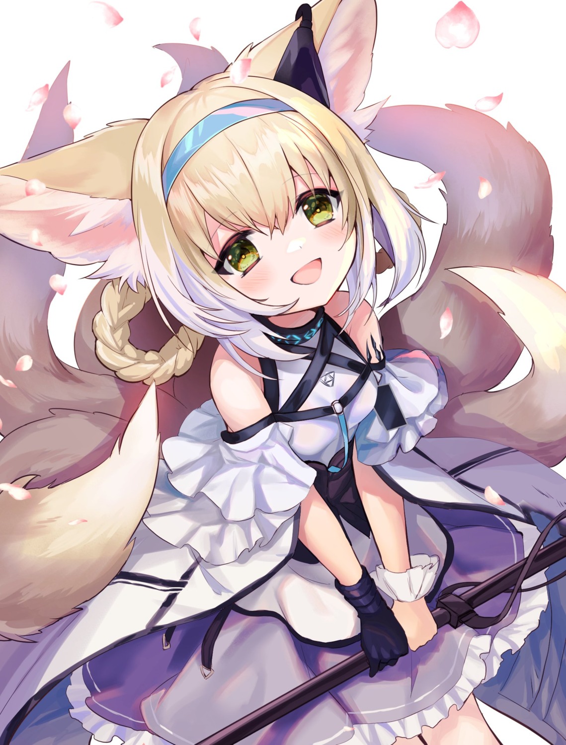 animal_ears kitsune spica_(spica_1510) tail weapon