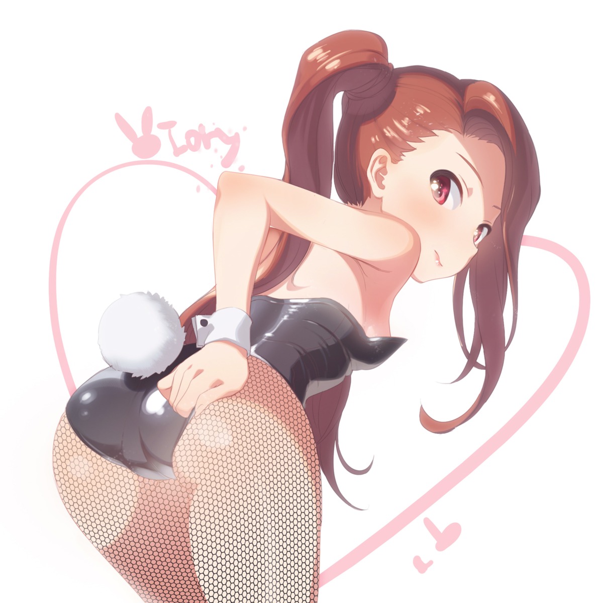 ass bunny_girl cameltoe fishnets hanon_(heartofsword) minase_iori no_bra pantyhose tail the_idolm@ster