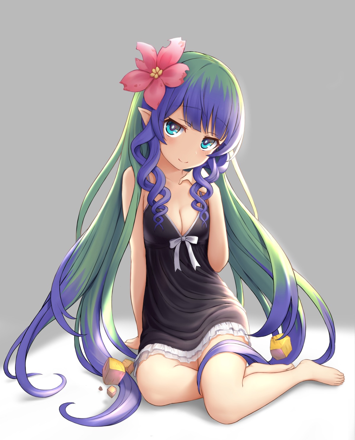 ames_(princess_connect) cementite cleavage dress pointy_ears princess_connect princess_connect!_re:dive