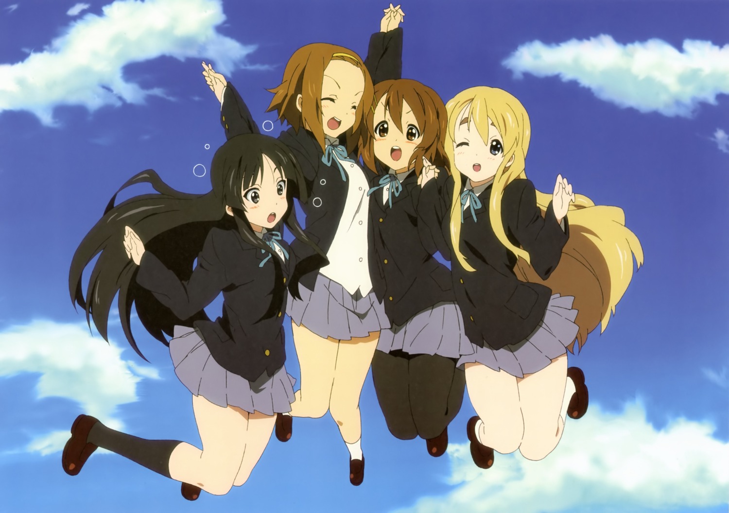 akiyama_mio hirasawa_yui jpeg_artifacts k-on! kotobuki_tsumugi pantyhose sakamoto_kazuya seifuku tainaka_ritsu