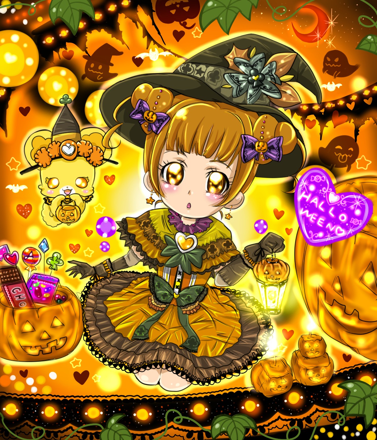 chibi dokidoki!_precure halloween pretty_cure rance_(precure) yotsuba_alice