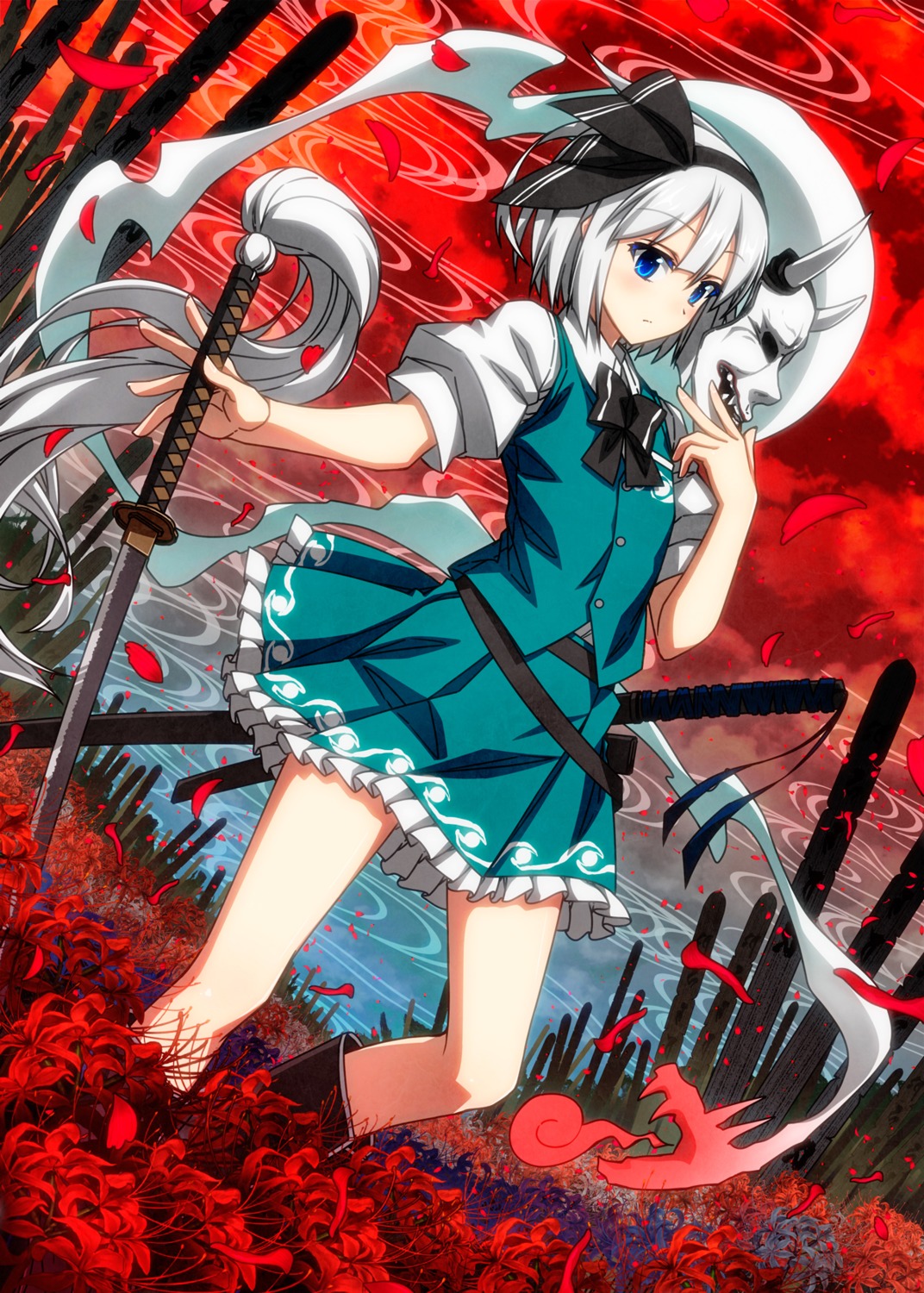 konpaku_youmu sazanami_mio sword touhou