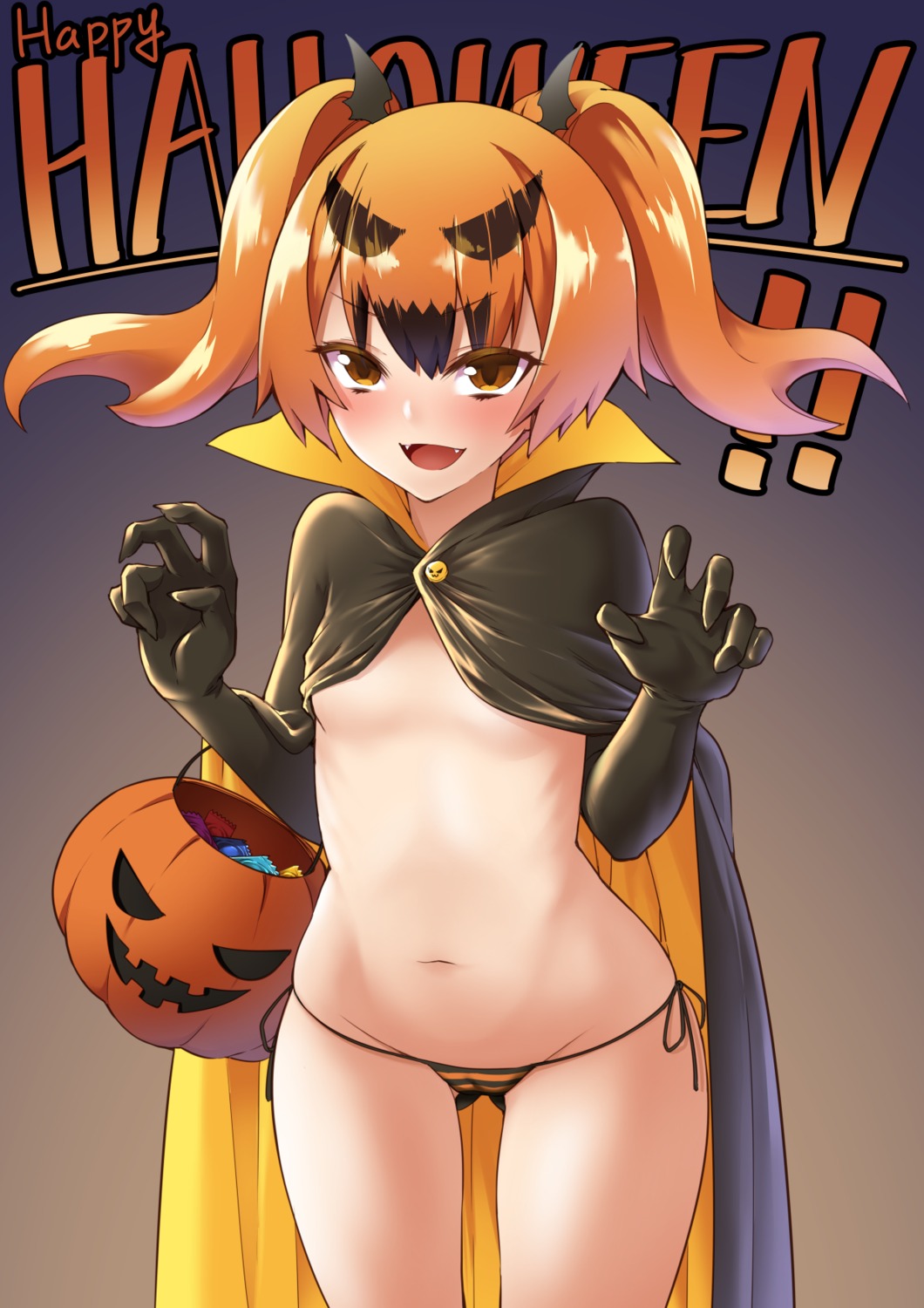 cameltoe f.w.zholic halloween loli no_bra pantsu shimapan string_panties