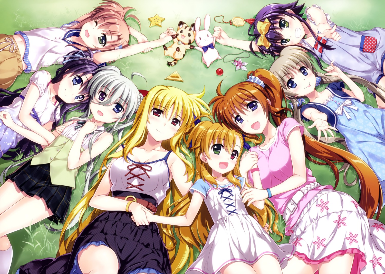 asteion cleavage corona_timir dress einhart_stratos fate_testarossa fujima_takuya heterochromia mahou_shoujo_lyrical_nanoha mahou_shoujo_lyrical_nanoha_vivid miura_rinaldi possible_duplicate rio_wezley sacred_heart takamachi_nanoha vivio yumina_enclave