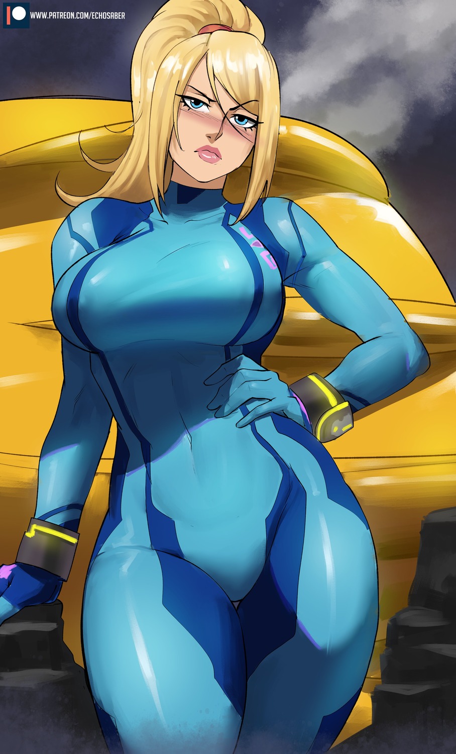 bodysuit echo_saber metroid samus_aran