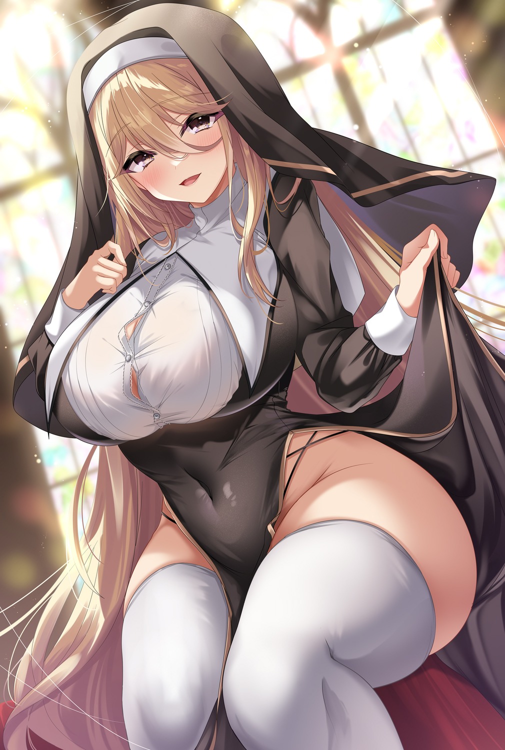 akatsuki_(aktk511) nun see_through skirt_lift thighhighs