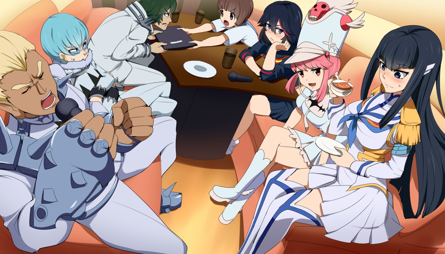 gamagoori_ira inumuta_houka jakuzure_nonon kill_la_kill kiryuuin_satsuki mankanshoku_mako matoi_ryuuko sanageyama_uzu umakatsuhai