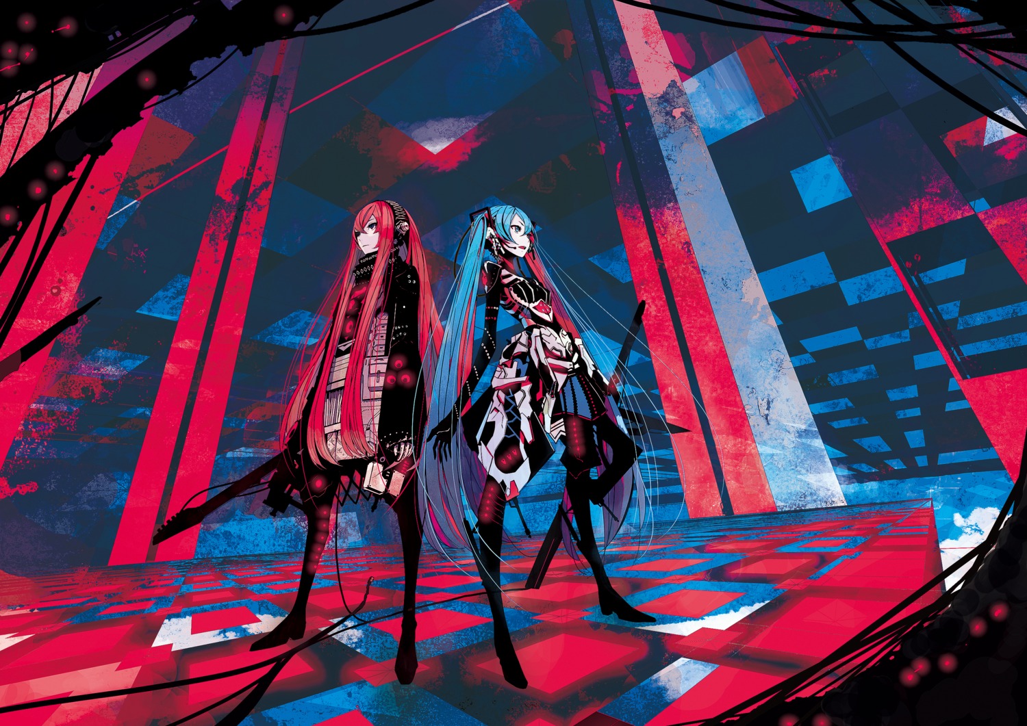 hatsune_miku megurine_luka palow vocaloid