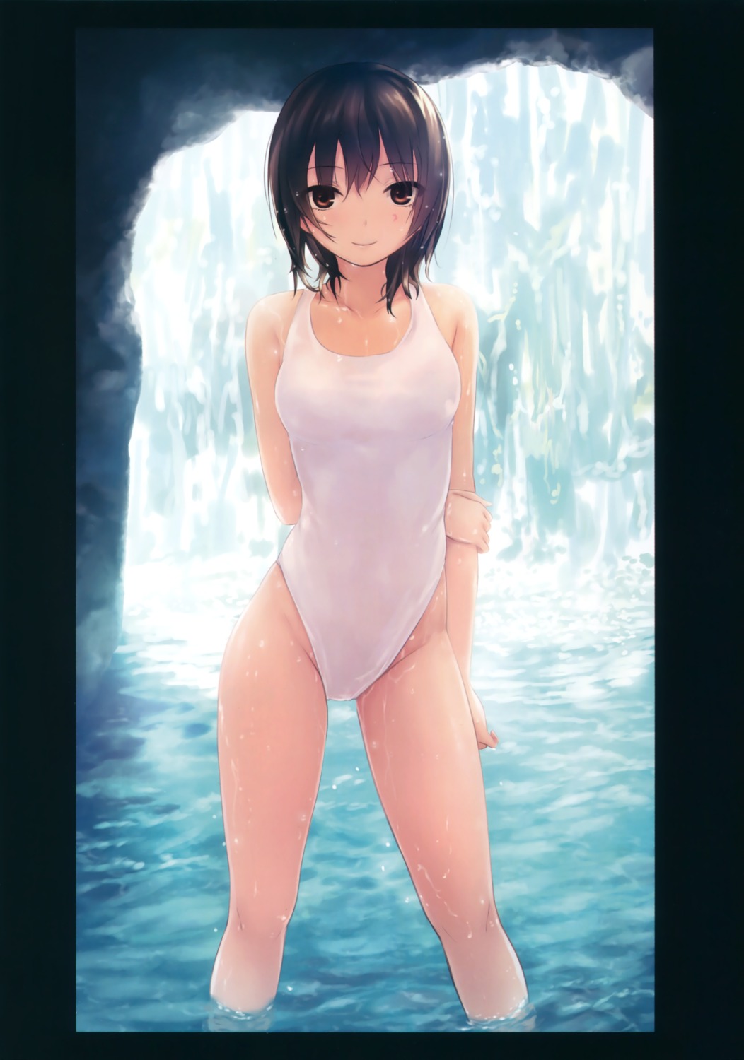 aoyama_sumika coffee-kizoku royal_mountain swimsuits wet