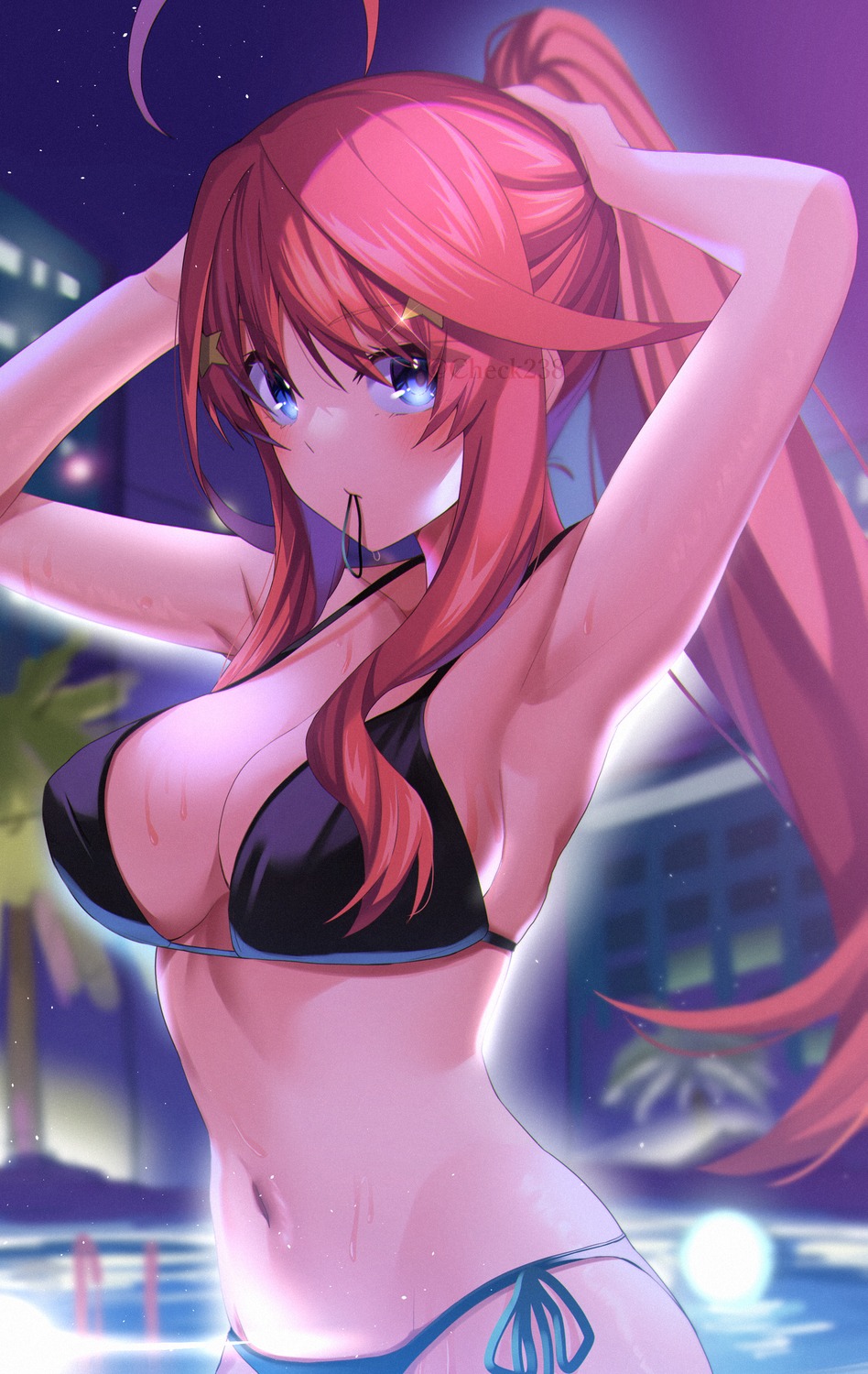 5-toubun_no_hanayome bikini nakano_itsuki slope_(check238) swimsuits wet