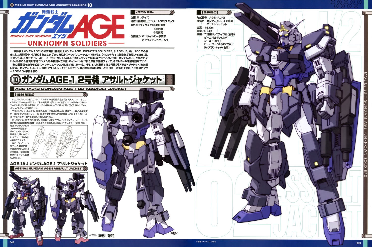 ebikawa_kanetake gundam gundam_age gundam_age-1 gundam_age-1_02_assault_jacket gundam_age-1_assault_jacket mecha