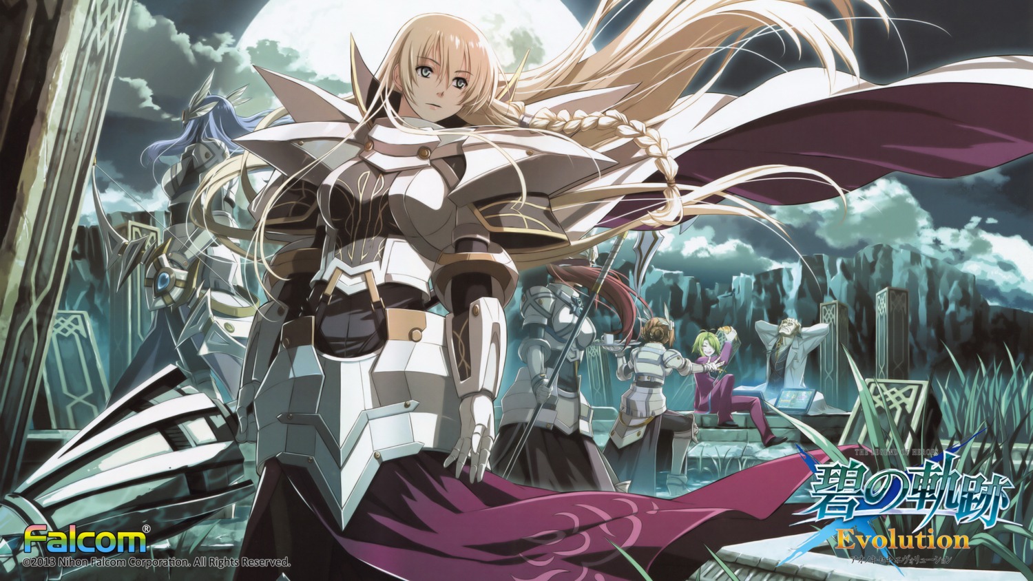 arianrhod_(eiyuu_densetsu) armor campanella dr.f.novartis eiyuu_densetsu eiyuu_densetsu:_ao_no_kiseki eiyuu_densetsu:_ao_no_kiseki_evolution enami_katsumi falcom wallpaper weapon