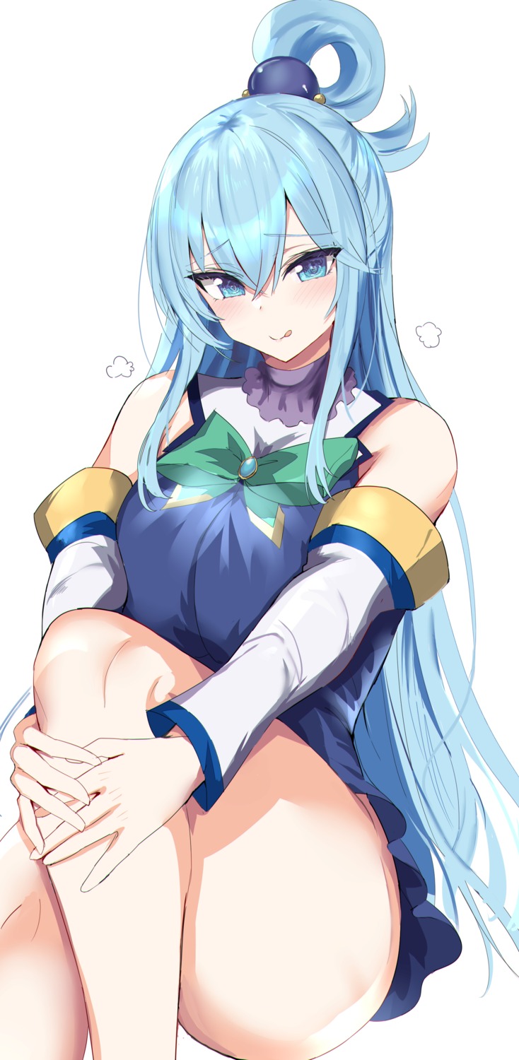 aqua_(konosuba) hanasaka_houcha kono_subarashii_sekai_ni_shukufuku_wo! nopan skirt_lift